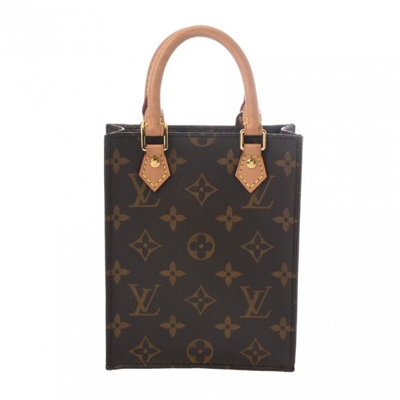 LOUIS VUITTON Monogram Petite Sac Plat Old Model 2WAY Brown - Picture 2 of 13